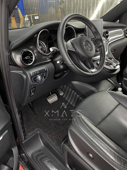 Полный комплект 3D ковриков для Mercedes-Benz V-Class W447 2014 - н.в.
